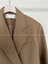 double collar oversized fit blazer jacket