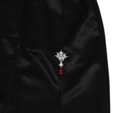 211-BUCKLE SATIN SLIT SKIRT (6550225191030)