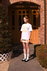 クラシックビッグロゴクルーネックホワイトユニセックスTシャツ / Classic Big Logo Crew Neck White Unisex T-shirt