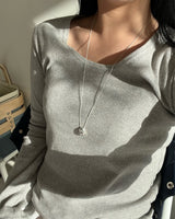 (silver925) ブラシロングネックレス