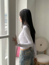 シャロンXレースVネック長袖Tシャツ/Sharon X Lace V-Neck Long Sleeve T-Shirt