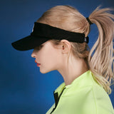 3D Monogram logo over fit sun-visor cap BLACK