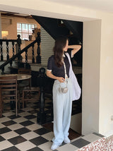 Aiden Cotton100 Denim Wide Pants (2color)