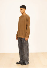 ハーフインシジョンオーバーニット/HALF INCISION OVERSIZED KNIT