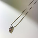 Silver baby bear necklace (6673129734262)