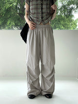 メトムレッグシャーリングバスロックナイロンツーウェイジョガーパンツ/ Methom Leg Shirring Baslock Nylon Two Way Jogger Pants