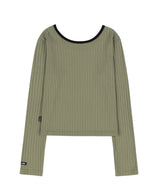 [NF] STELLATE BOAT NECK & SCARF SET (KHAKI)_F23QZ254