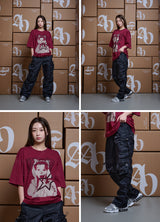 [24SS] SIDE PUCKERING POCKET PANTS BLACK