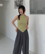 スロ－プホルタースリーブレスSlop Halter Sleeveless (4color)
