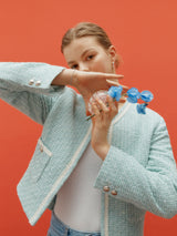 Tweed classic jacket - Gray (6682467762294)