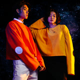 [UNISEX] Oversized Heat Technical Pullover (Yellow) (6656122126454)
