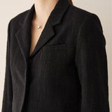 ツイードミニマルクロップジャケット/Tweed minimal cropped jacket