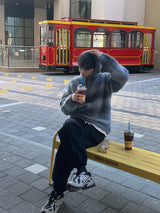 パレットグラデーションフードニット