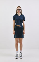 テリー Vネック カラー クロップ T / CHARMS TERRY V-NECK COLLAR CROP T NV