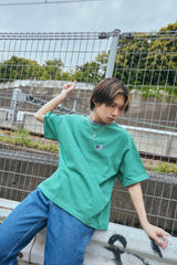 コラボレーションストライプTシャツ / PUBLUX × GRAVER - GREEN