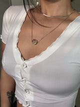 ドットクリアボールネックレス/dot clear ball necklace