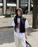 フードクロップレザーベスト (2 color)