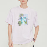 TROPICAL POOL TEE_MELANGE LIGHT PURPLE (6687838240886)