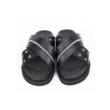 DAVID STONE ジッパー X リング レザー クロス サンダル / DAVID STONE ZIPPER X RING LEATHER CROSS SANDALS