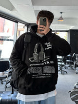 never headset printing loosefit hoody