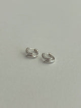 [92.5silver] スワールワンタッチピアス