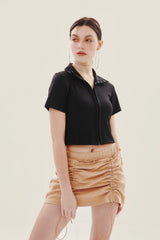 シャーリングミニスカート/SHIRRING MINI SKIRT