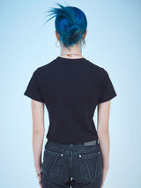 ラビットクロップTシャツ / RABBIT CROP T-SHIRTS(Bk)
