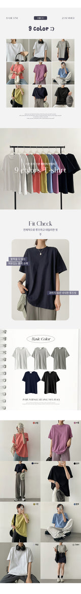 スタンダードベーシックプレーン半袖Tシャツ