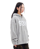 939ロゴフードジップアップ / 939 LOGO HOOD ZIP-UP (GRAY)