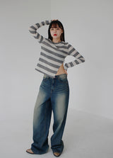 ウエストオープンニット / Waist open knit (4color)