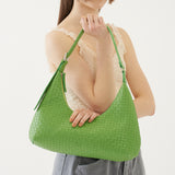CURVED SHAPE BAG (GREEN) (6579671433334)