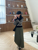 ラッシュバックスリットロングスカート