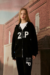 センスロゴフードジップアップ/25P SENSE LOGO HOOD ZIP UP_BLACK