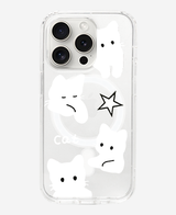 White - Black Cat Magsafe Phone Case