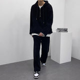 マルチコーデュロイセミジップアップフーディー/Multi-corduroy semi- zip-up hood (3 colors)