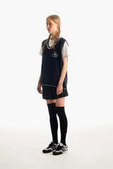 ミドルチェリーⅤネックニットベスト／MIDDLE CHERRY V-NECK KNIT VEST [NAVY]