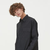 TWO POCKET HIDDEN BUTTONS SHIRTS_BLACK (6612825636982)