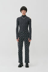 FLIP Pattern Turtleneck_Black (6684834201718)