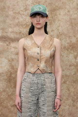 バックスリットベスト / [22S] BACK SLIT VEST / LIGHT BEIGE