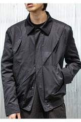 オブリークインバーティドプリーツブルゾン/OBLIQUE INVERTED PLEAT BLOUSON