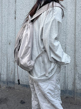 オーバーフィットストライプハーフネックニットウェア / Unisex Overfit Striped Half-necked Knitwear