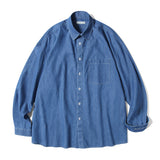 Layla The reason for love Garment Washing Denim Shirt S82 Medium Indigo (6594997616758)