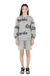 [IPT009-10] SCRIPT LOGO SHORTS - GRAY
