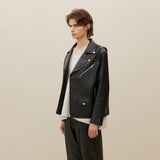 LAMBSKIN SNAP RIDER JACKET
