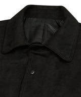 87-STAN031 [Vegan Suede] Voldest Stylish Line Varsity Suede Jacket Black