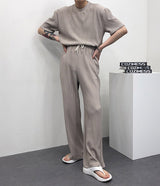 UNプリーツ半袖Tシャツ / UN Pleats Short-Sleeved T-Shirt (4 colors)