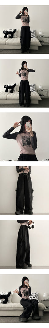 Cardinylone Ribbon Cargo Pants