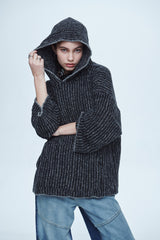 ブレイズ ニット フーディー / Braids Knit Hoodie Charcoal