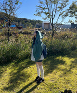 ビンテージデニムフードジップアップ