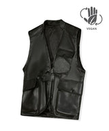 87-STAN024 [Vegan Leather] マルチポケットレザーベスト